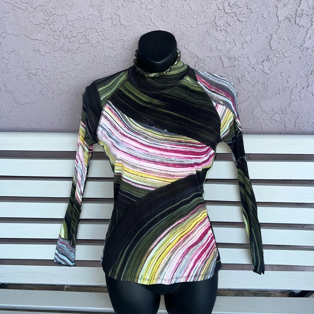 Diane von Furstenberg Multicolor Striped Women's Top